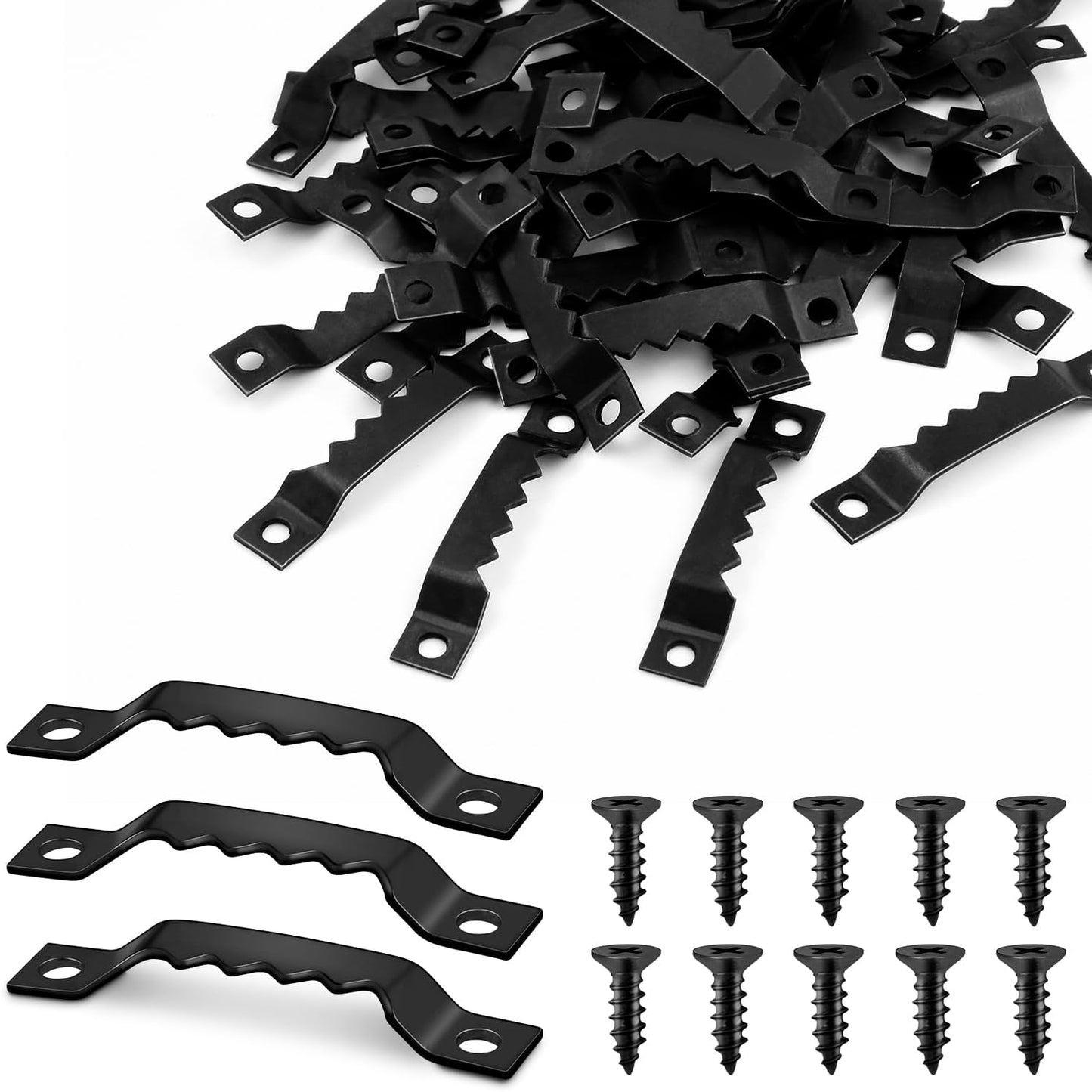 50 Set Colgadores Cuadros con Tornillos para Fotos Lienzo