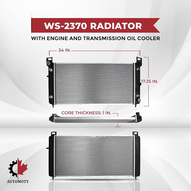Radiador Canadá 2370 núcleo 34" comp Cadillac Escalade