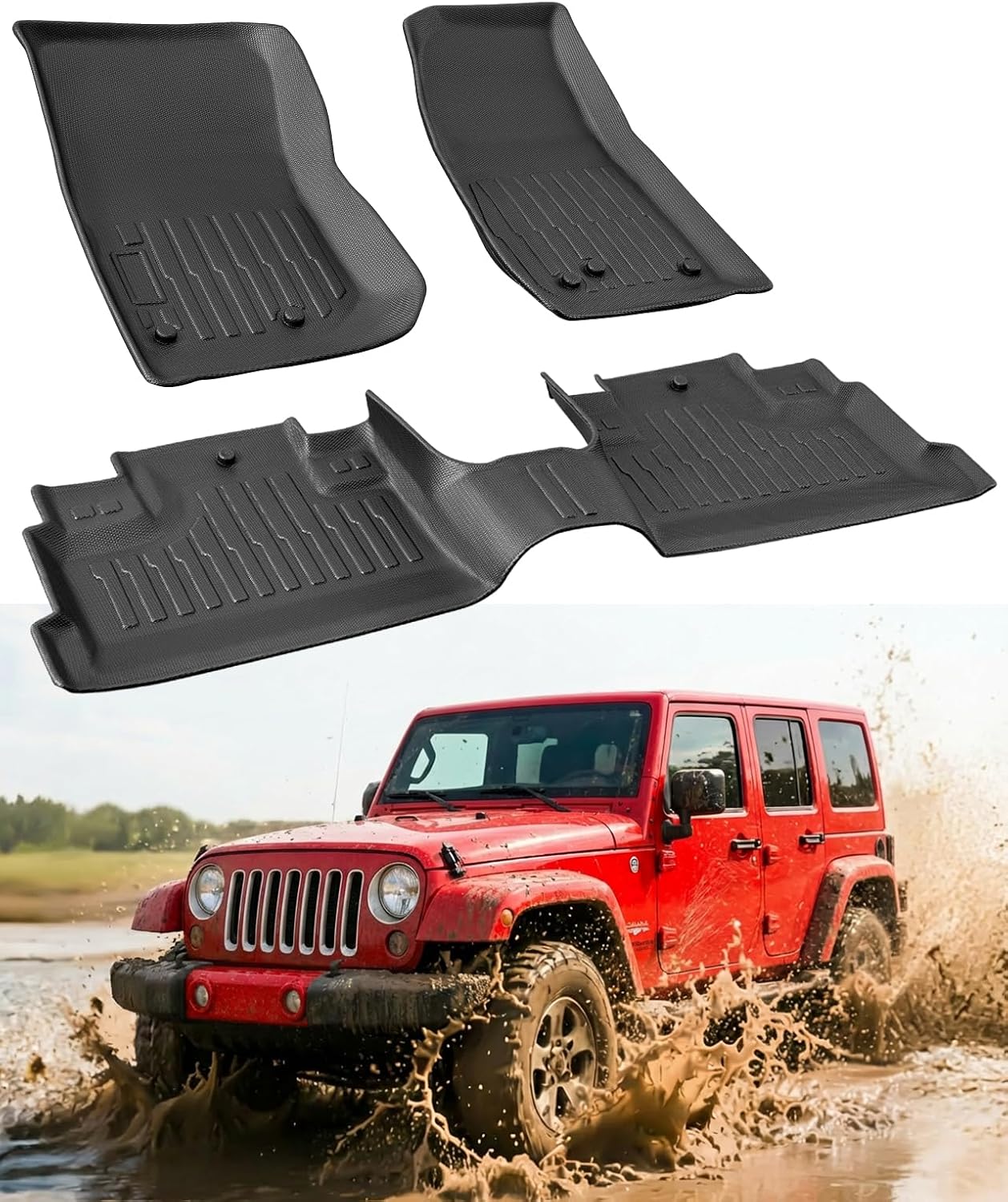 Alfombrillas auto Jeep Wrangler JK 07-18 4 puertas
