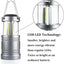 Farol LED campamento 500 lúmenes plegable con pilas pack 4
