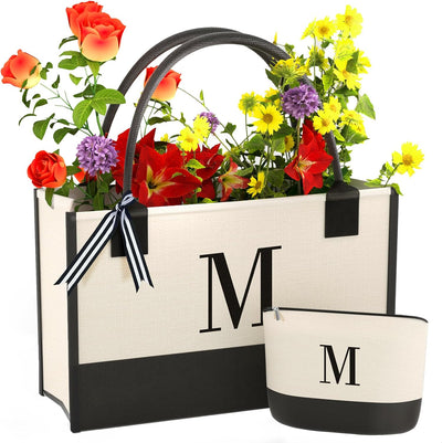 Bolso Canvas con Monograma Bolsillos con Cierre Regalo Ideal