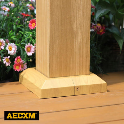 Base poste aluminio 5.5pulg para barandillas escaleras porches