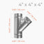 Divisor conducto Wye 45° 4x4x4" acero galvanizado