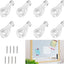 20 Clips Retención Transparentes Soporte Puerta Espejo