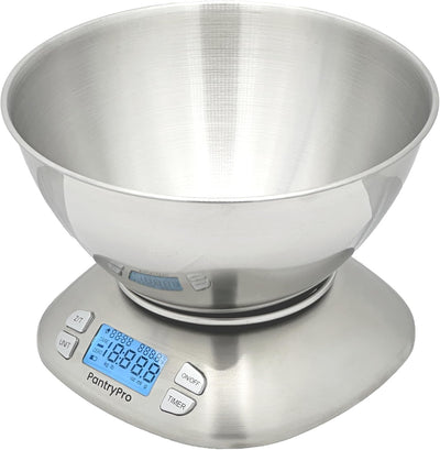 Báscula cocina acero inox 12lb LCD gramos oz batería incluida