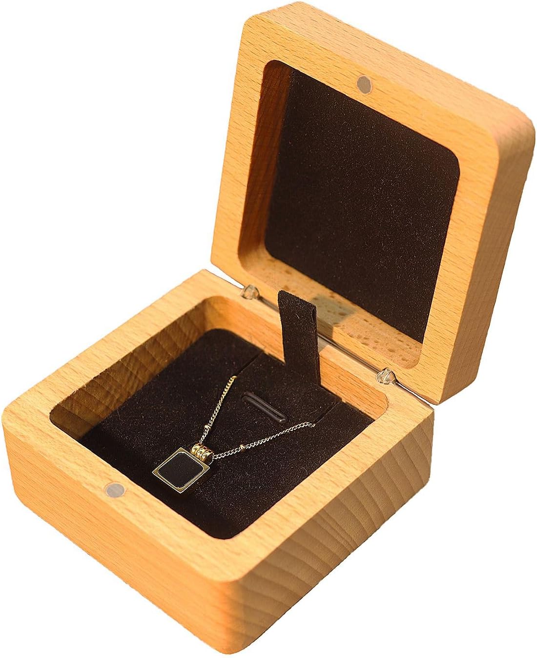 Caja regalo de madera haya para collares y colgantes