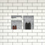 Estante ducha triple nicho negro 32x20x4"