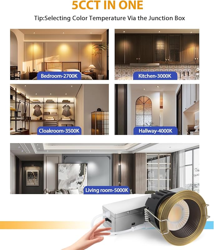 Lámpara techo empotrable LED 2" CRI90 8W 840LM regulable