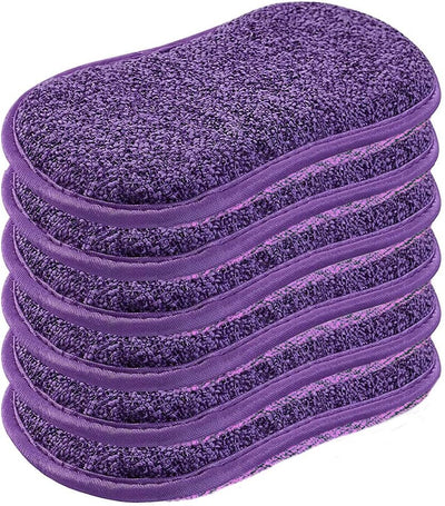 Esponja microfibra antiarañazos pack 6 morado