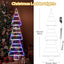 Luces LED escalera Navidad 4.6" control remoto IP65 8 modos