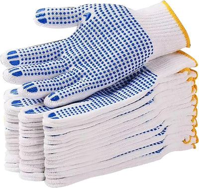 Guantes seguridad antideslizantes poliéster 12 pares