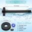 Brazo ducha 10pulg negro mate repuesto techo