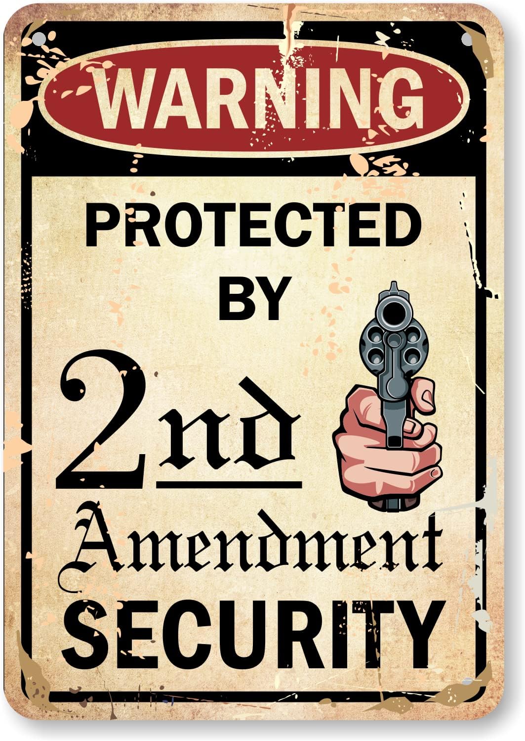 Cartel metal 10x7" aluminio laminado 2nd Amendment