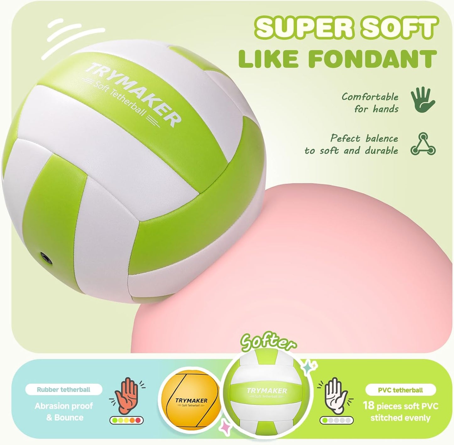 Bola sujeción cuerda bomba patio trasero verde blanco