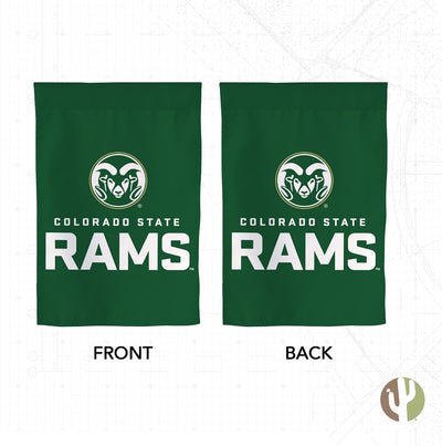 Bandera jardín CSU Rams 12x18" exterior
