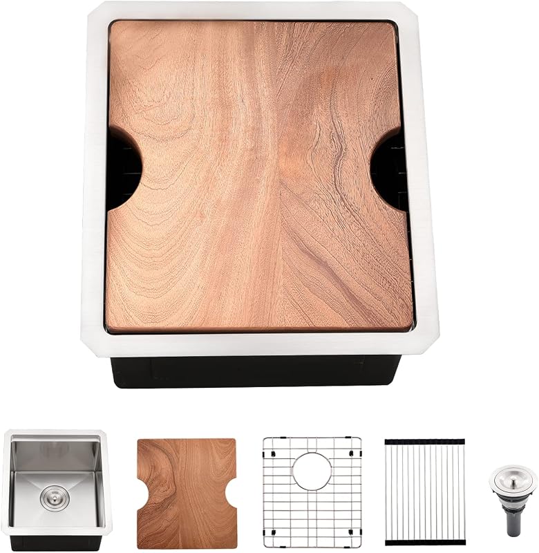 Fregadero barra 12x15 pulg acero inox cocina