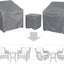 Fundas impermeables para muebles patio 3 pzas gris