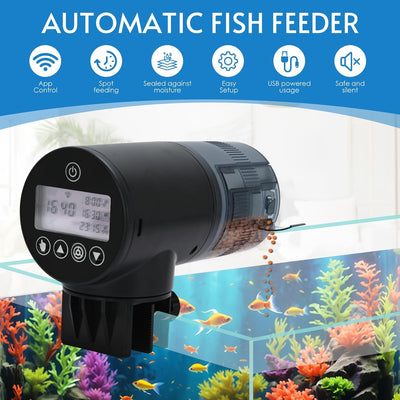 Alimentador WiFi para peces 3 puertos con app y temporizador