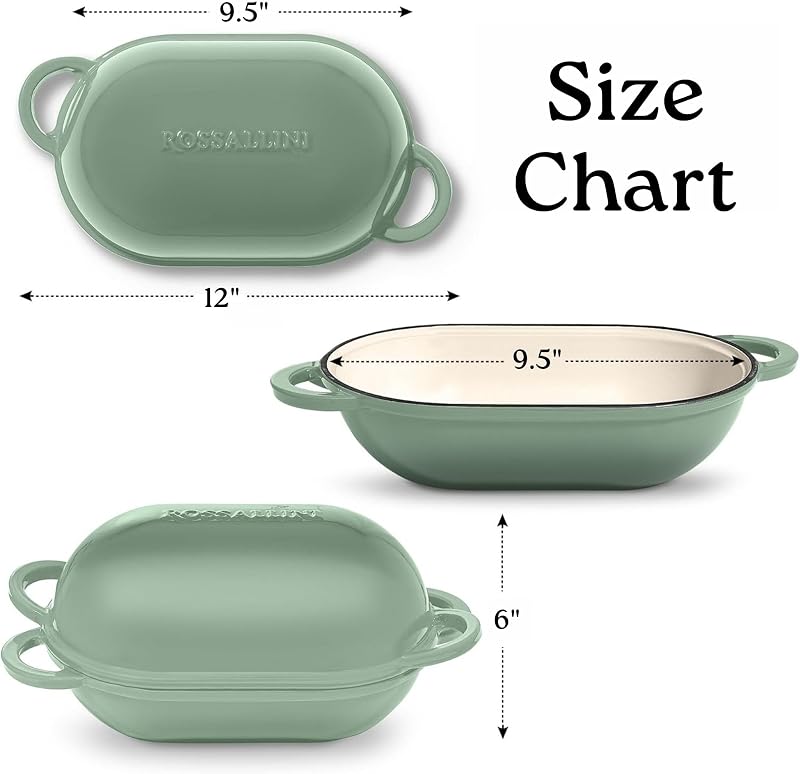 Horno pan hierro fundido esmaltado antiadherente 2qt