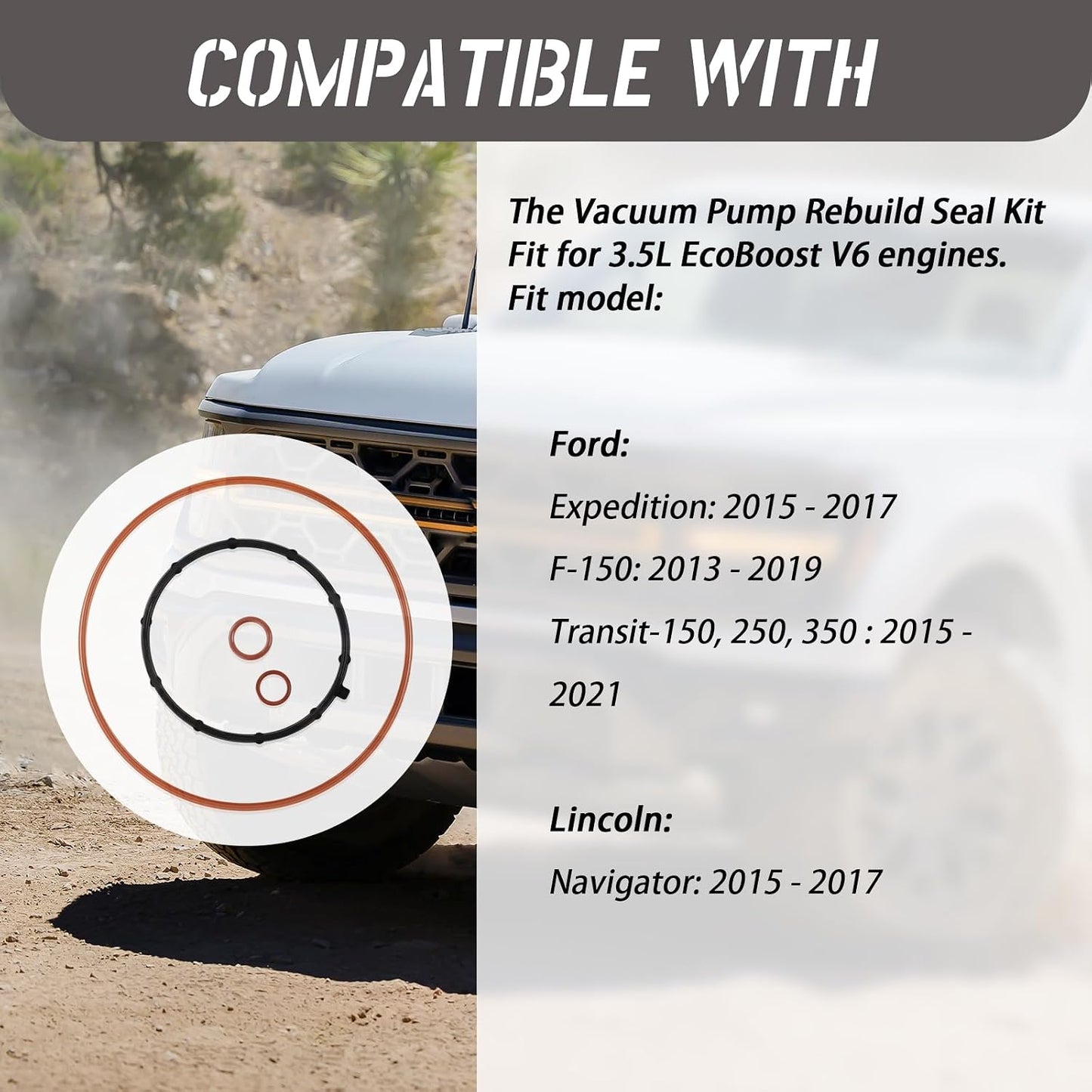Kit sellado bomba vacío comp Ford Lincoln 3.5L EcoBoost