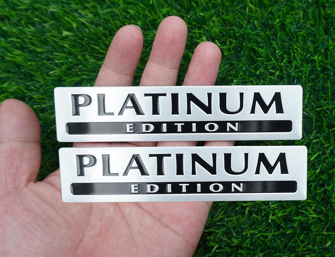 2 Pzas Emblema Aluminio 3D Guardabarros Coche Negro