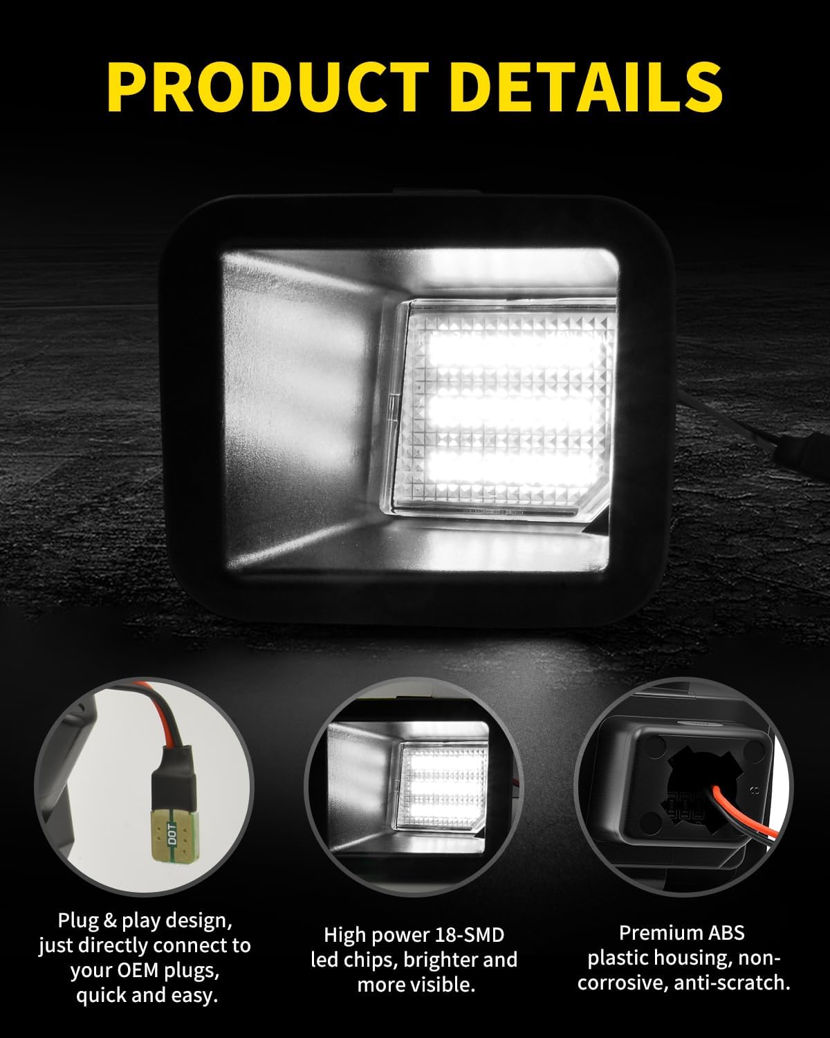 Luces matrícula blancas brillantes Ford F250/F350/F450 pack