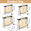 Set 16 organiz. transparentes acero inox 4 tamaños