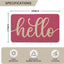 Felpudo Hello Spring rosa 17x29" interior y exterior