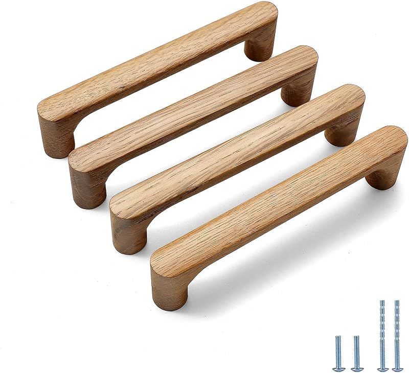 Tiradores redondos madera 5" 10pzas para cajones cocina