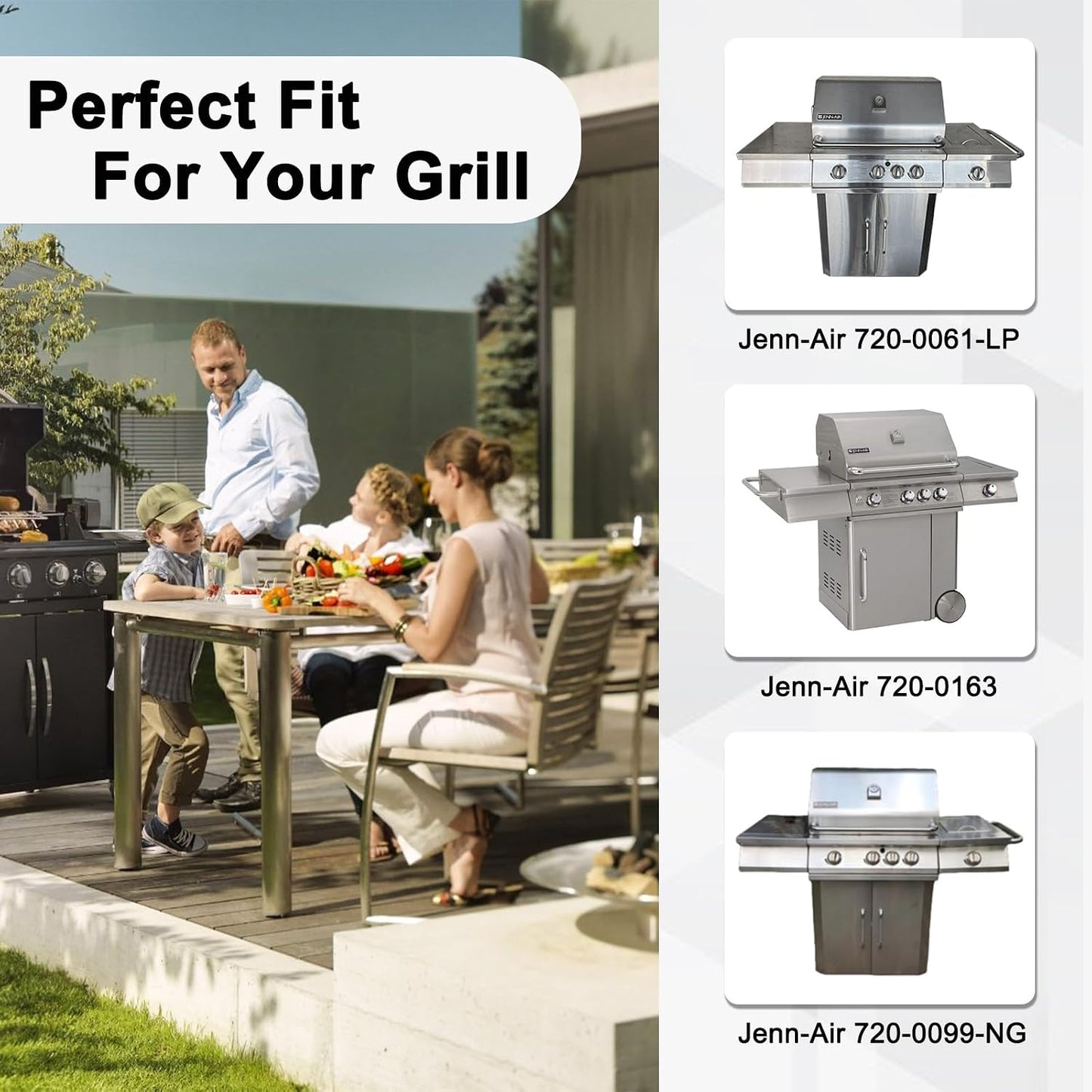 Pzas parrilla Jenn-Air 720-0061 pack 3 quemadores