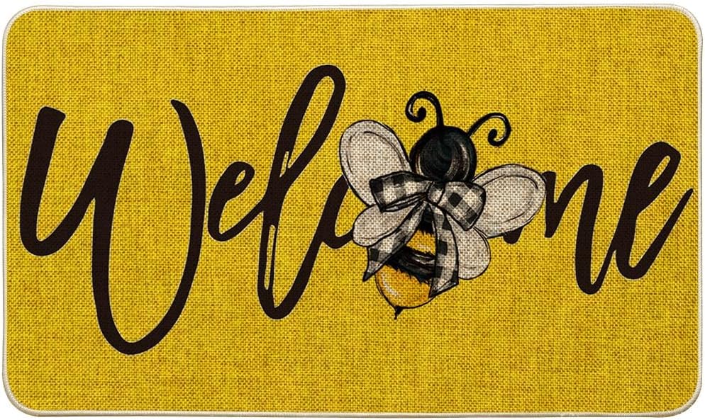 Tapete bienvenida primavera verano 17x29pulg