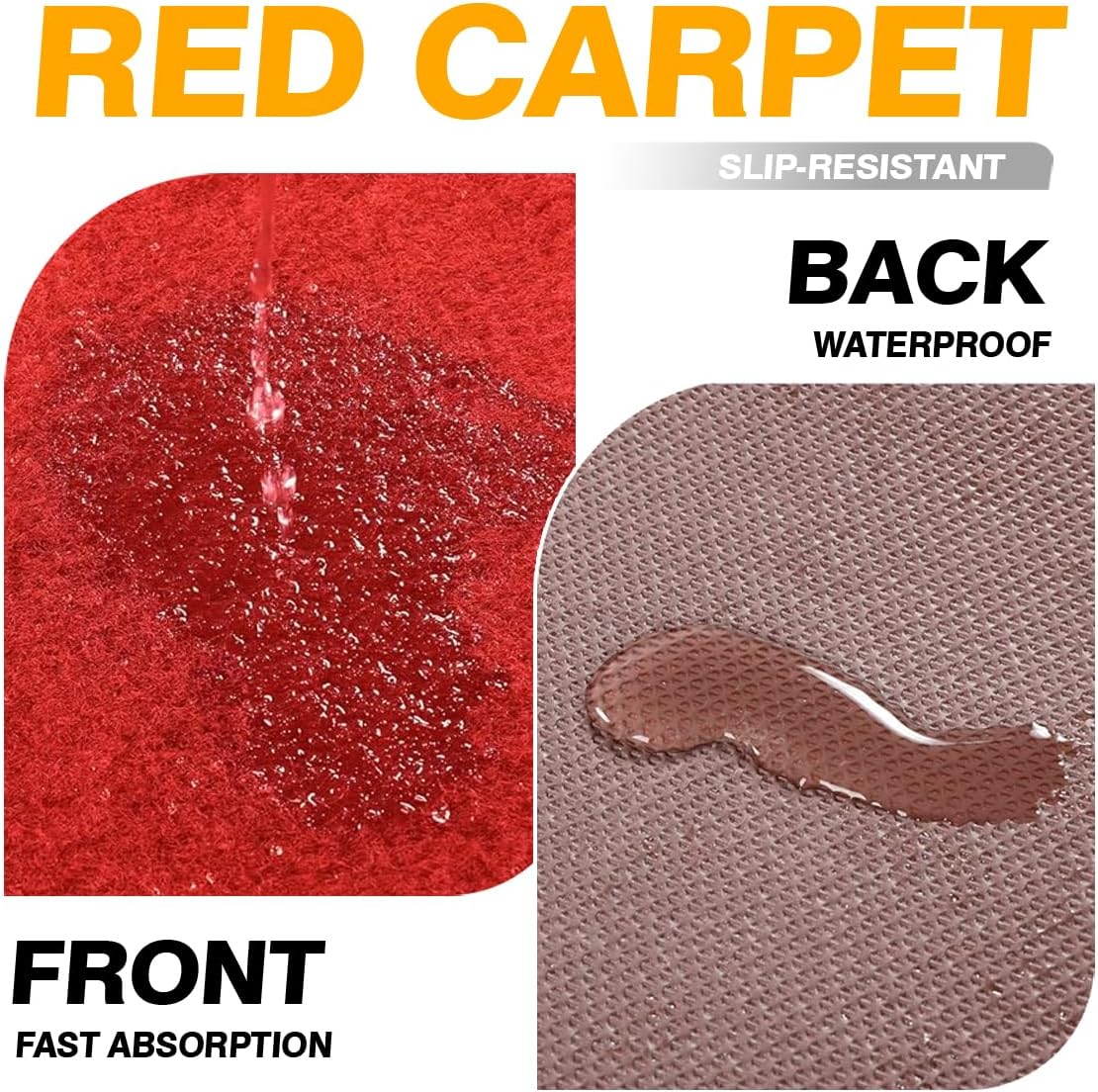 Alfombra roja pasillo 3x10ft antiderrap 1000gsm bodas
