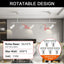 Kit Iluminación Riel LED 5 Luces Blanco Giratorio Cocina