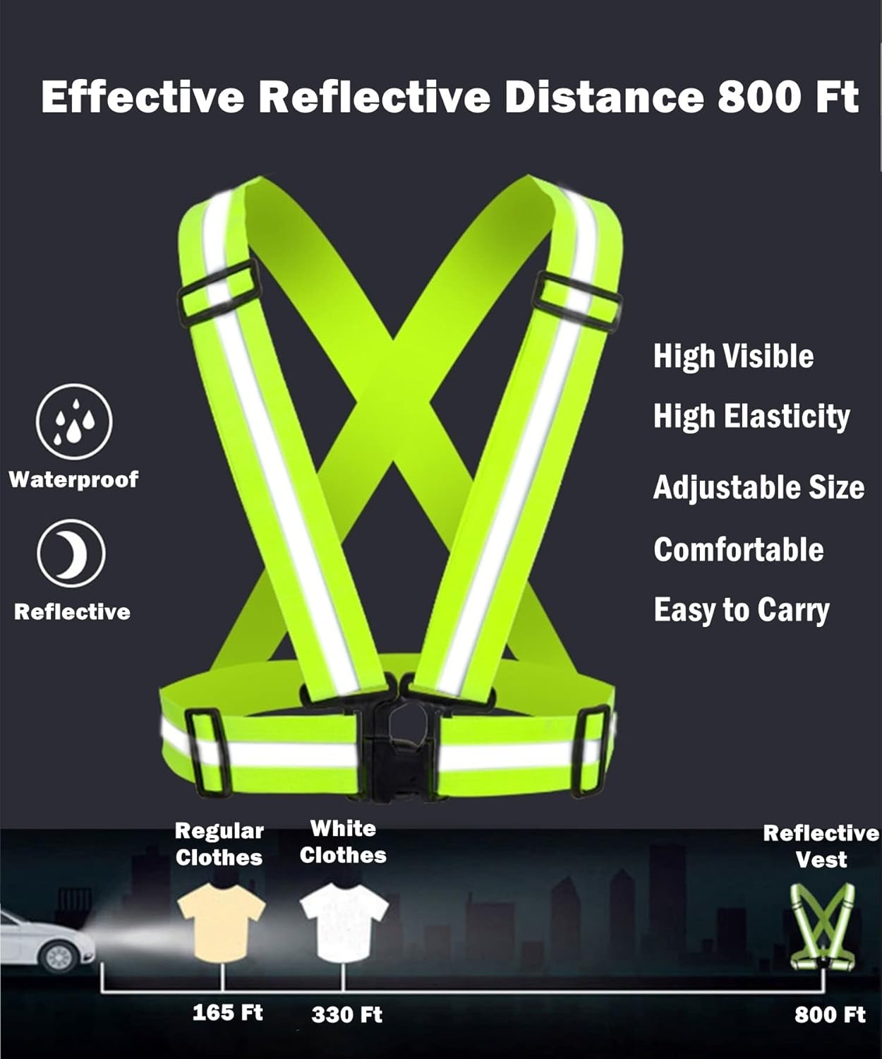 Chaleco reflectante para correr en bici noche