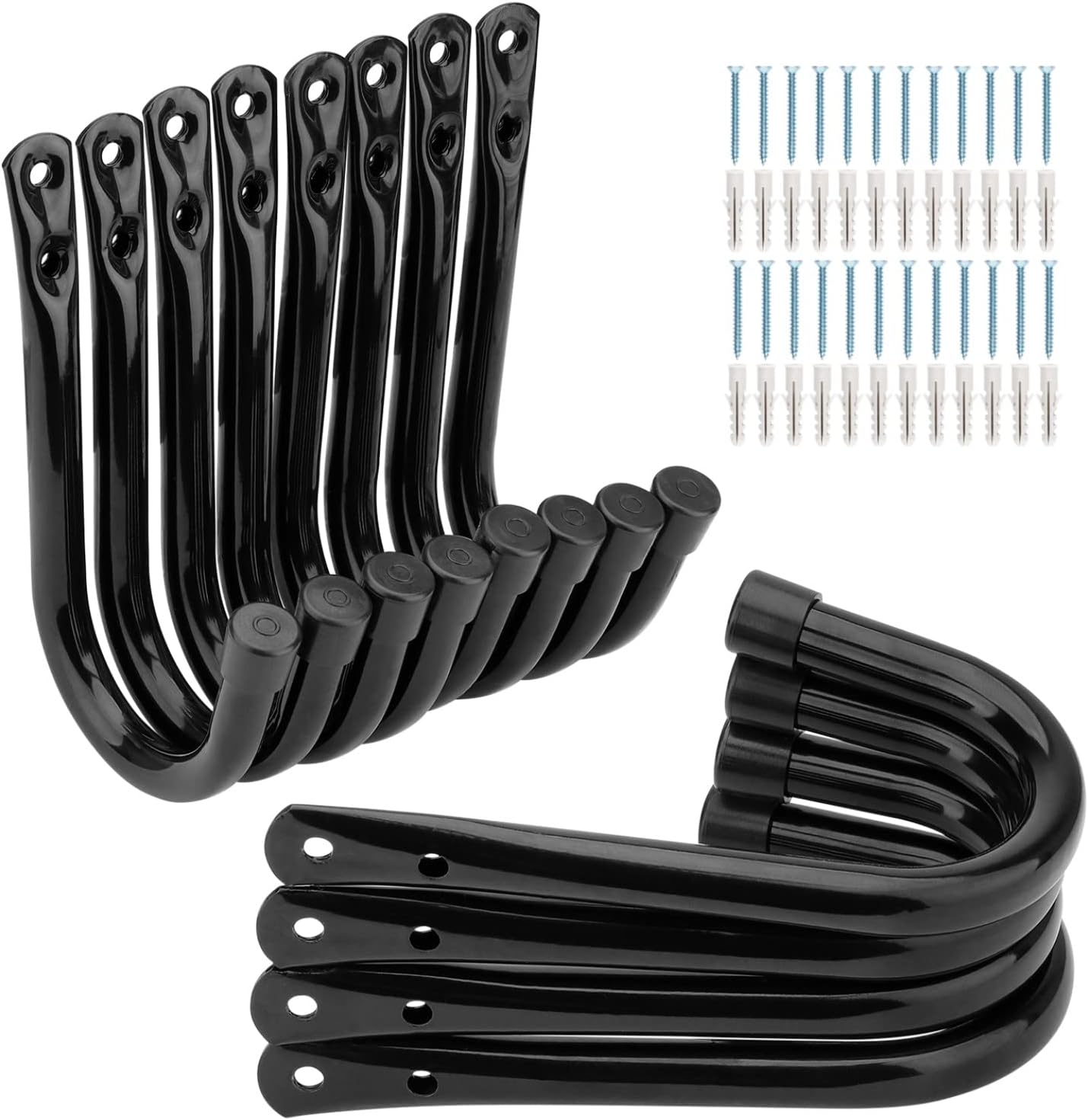 Ganchos almacenamiento garaje 3.5" pack 12 resistentes