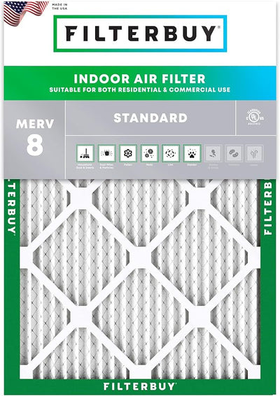 Filtro aire MERV 8 18x25x1 plisado electrostático para HVAC