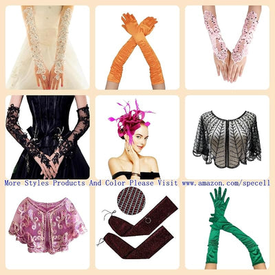 Guantes tul transparentes sin dedos para mujer fiesta boda