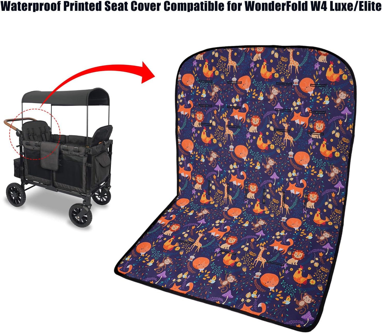 Funda asiento impermeable WonderFold W4 doble cara acolchado