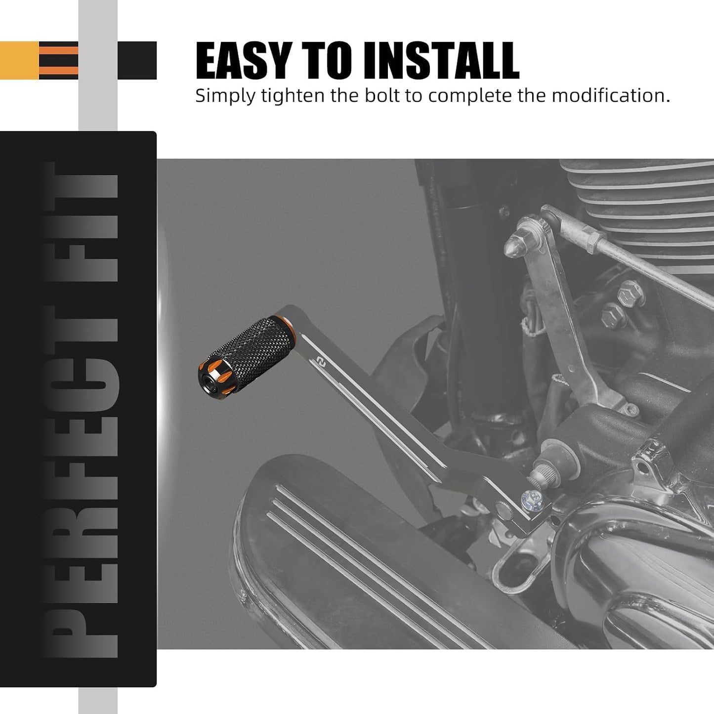 Pedal palanca cambios naranja comp Harley Dyna Fat Bob 10-17