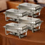 Set 4 Calentadores Acero Inox Catering con Tapas