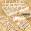 Caja terciopelo beige 3 cajones para pendientes y anillos