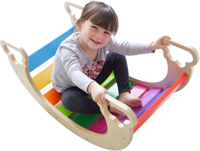 Tabla escalada mecedora Waldorf para niños segura