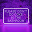 Letrero neón LED morado con texto USB para hogar y fiestas