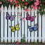 4 Mariposas Metal Colgantes Jardín 9.8"