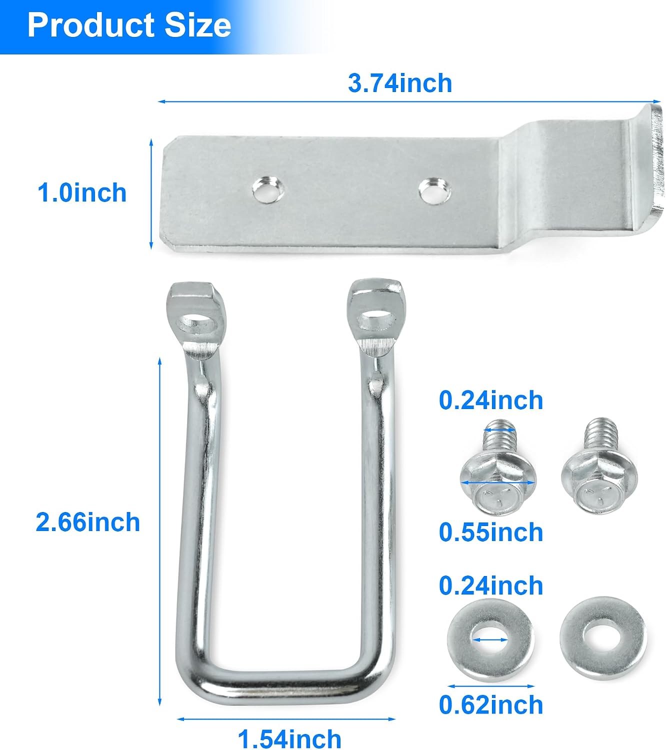 Kit hardware placa pestillo cerradura camión aluminio