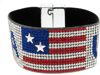 Pulseras elásticas bandera USA rojo blanco azul 4 de Julio