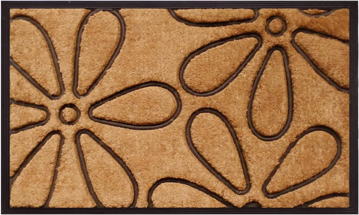 Alfombra entrada fibra coco goma 18x30