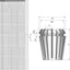 Pinza resorte ER11 portabrocas 1/4pulg CNC