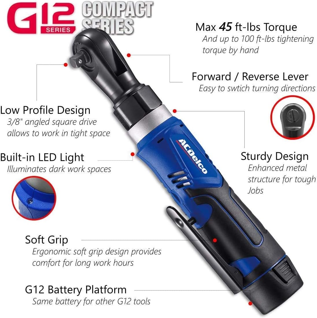 Kit herramientas 12V Li-ion llave trinquete y taladro