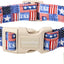 Collar perro verano ajustable patrón bandera americana